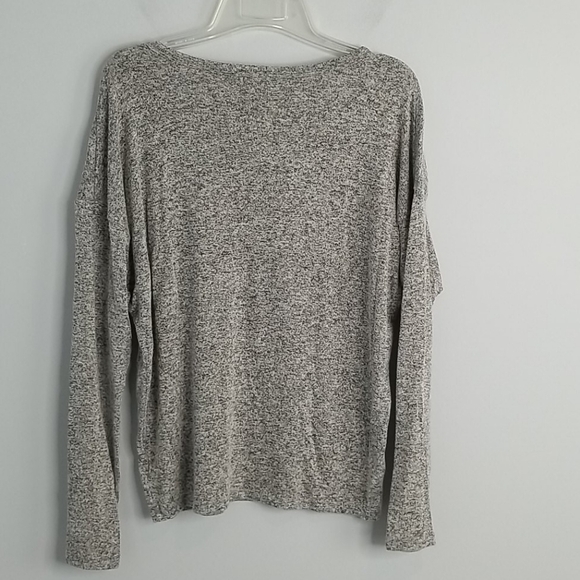 Express lace up black marled shoulders shirt XS - Picture 7 of 7